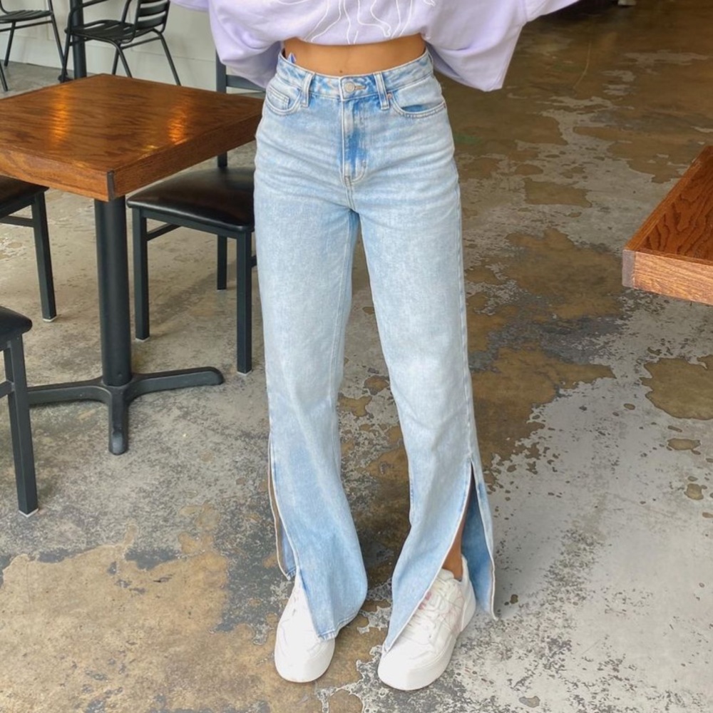 PacSun Side Slit Light '90s Boyfriend Jeans NWOT